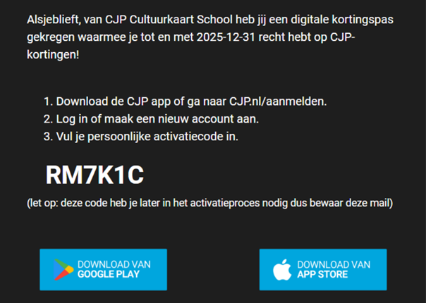 Voorbeeld activatie